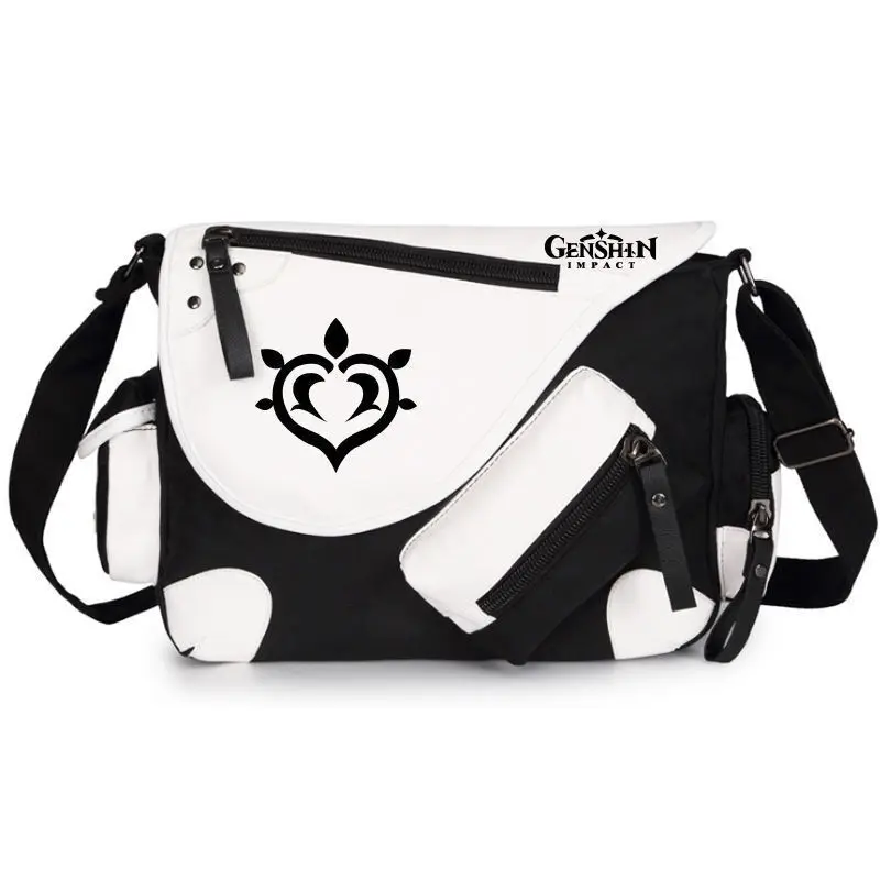 Game Peripheral Backpack Genshin Wind Element Anime Style Unisex Multifunctional School Travel Crossbody Shoulder Bag ANI