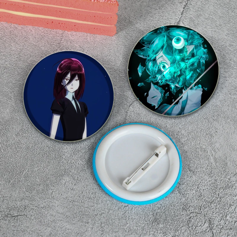 32/44/58mm Anime Houseki No Kuni Round Button Pins Cartoon Badge Brooches for Clothes Decoration Jewelry Accessories Gifts