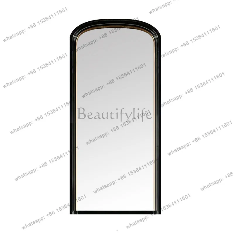 European full-length mirror French retro carved dressing mirror home living room bedroom floor