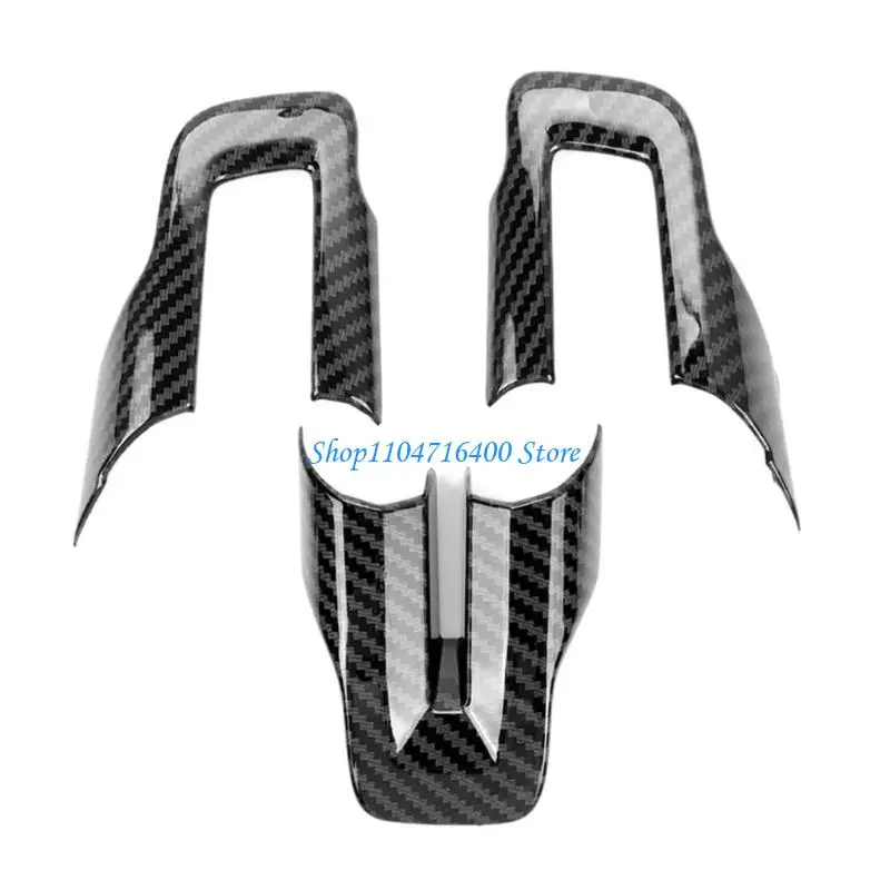 

y1gd 3pcs Car Steering Wheel Panel Cover Decoration Button Sticker for Vehicle Owners