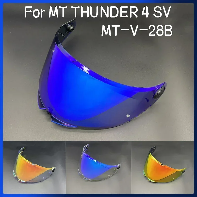 Helmet Visor Shield for MT THUNDER 4 SV Helmet MT-V-28B Replace Helmet Face Sunscreen Capacete Windshield Uv Protection Lens