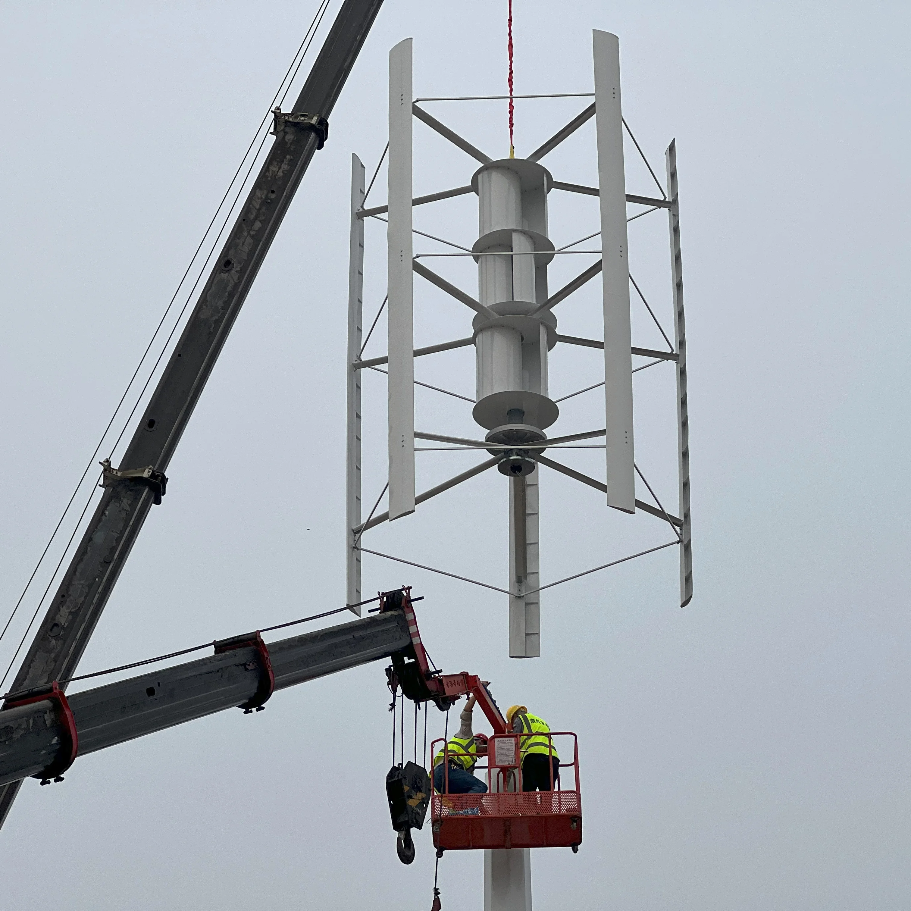 R&X RX-XV1200 Disc Coreless Small Wind Generator 1200W 2KW 5KW Vertical Axis Wind Turbine 12V/24V/48V Fiber Glass Blades Hybrid