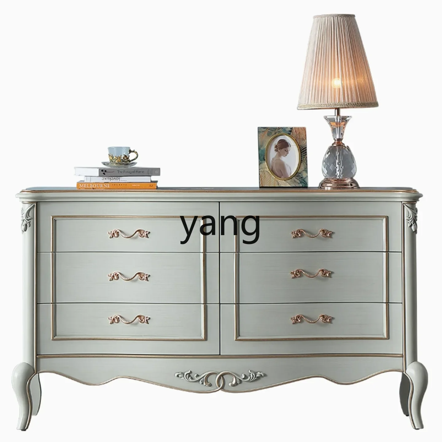 

LH American retro old solid wood chest cabinet storage cabinet designer entrance cabinet