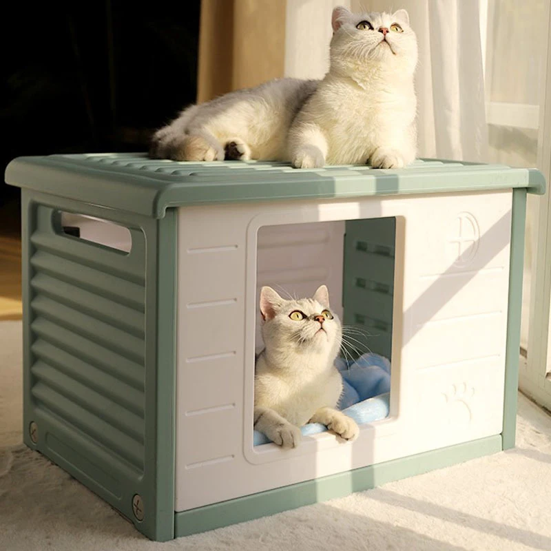 Multifunction plastic waterproof pet cages & houses for cat