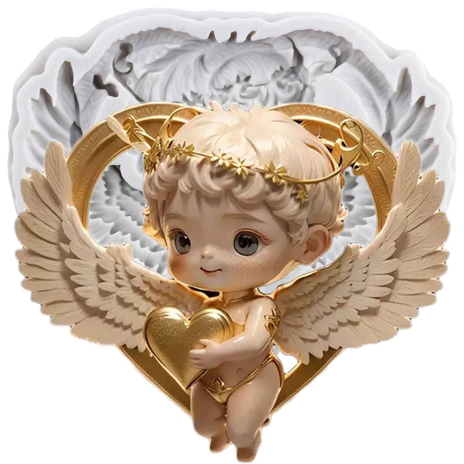 Angel Silicone Molds Angel Baby Fondant Cake Decorating Tools Cupcake Topper Chocolate Candy Sugar Craft Gum Paste Polymer Clay