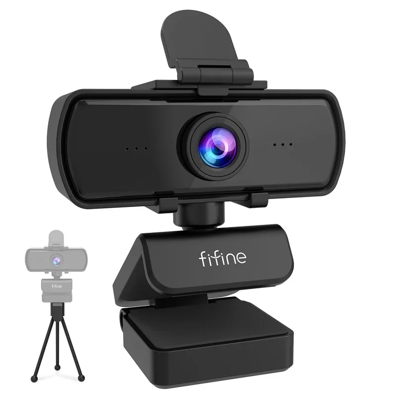 2026 1440p Full HD PC Webcam with Microphone Tripod Office camera for USB Desktop Laptop Live Streaming Webcam for Video Calling