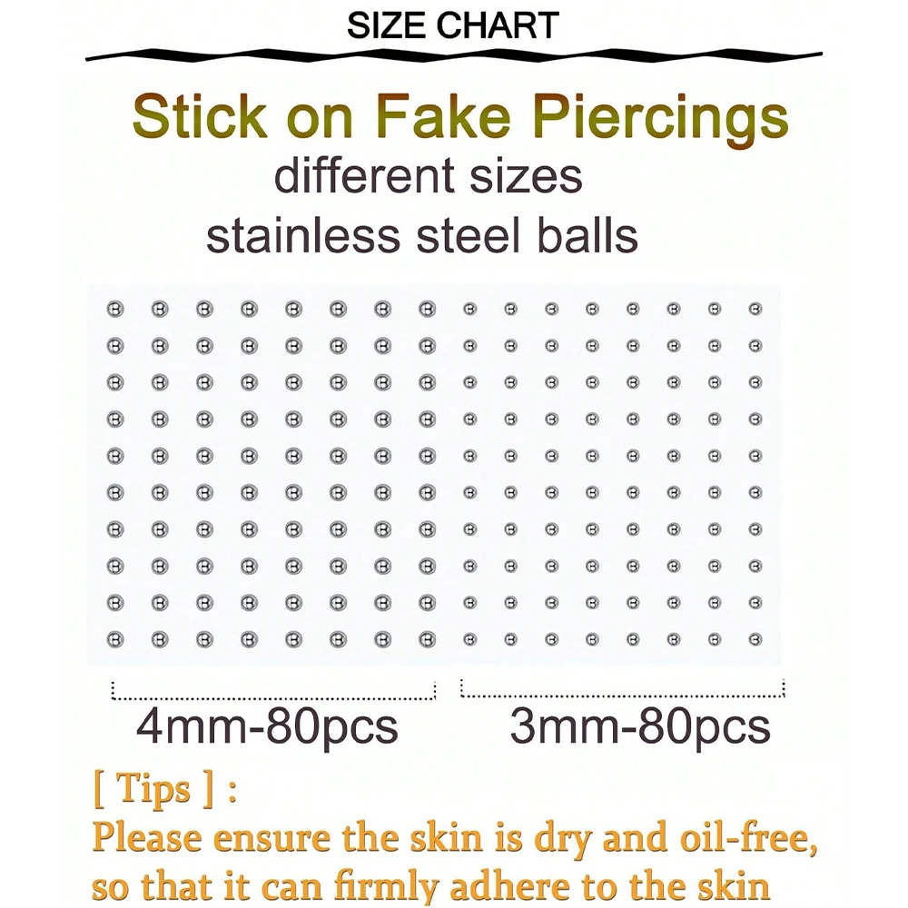 Fake Piercings Fake Nose Ring Non Piercing Fake Lip Ring Fake Nose Stud Stick On Face Gems Fake Eyebrow Piercing view 3