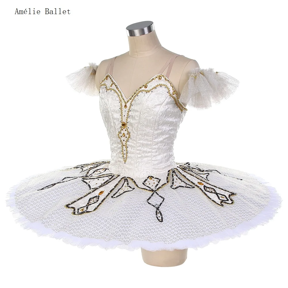 B24031 توتو باليه احترافي كلاسيكي عاجي للفتيات والنساء مصنوع حسب الطلب أزياء الأداء أو المنافسة #4