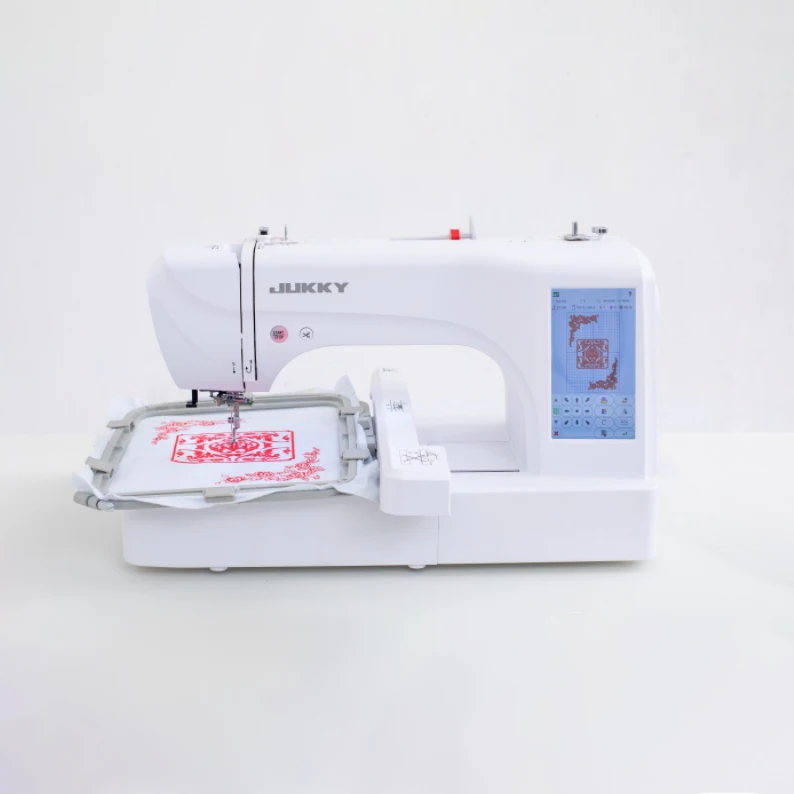 JUKKY ES6 High Quality 312types Patterns Home Computer Embroidery Machine Apparel Machine for Clothing Sewing with Embroidery