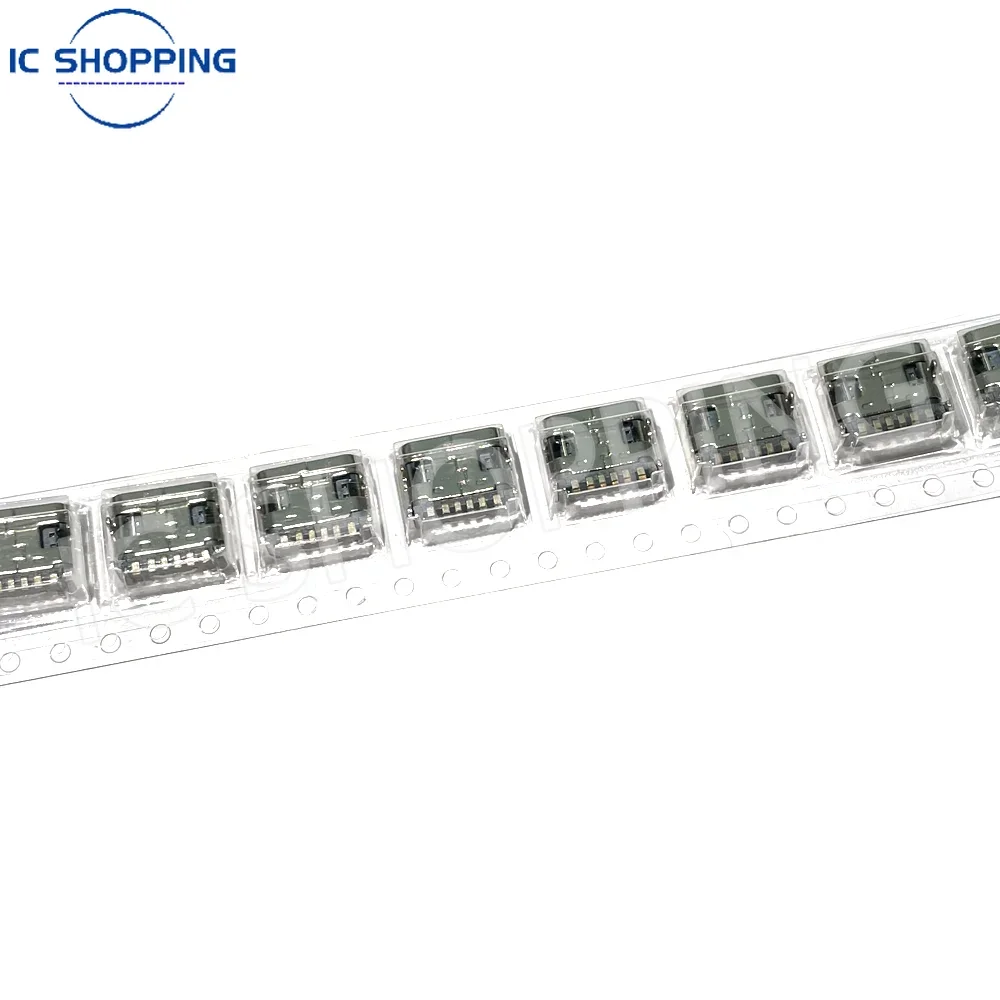 1000PCS SMD USB 3.1 Socket 6-Pin 16-Pin Type-C Female Chassis Connector for SMT Applications, Supporting Transmission Interface
