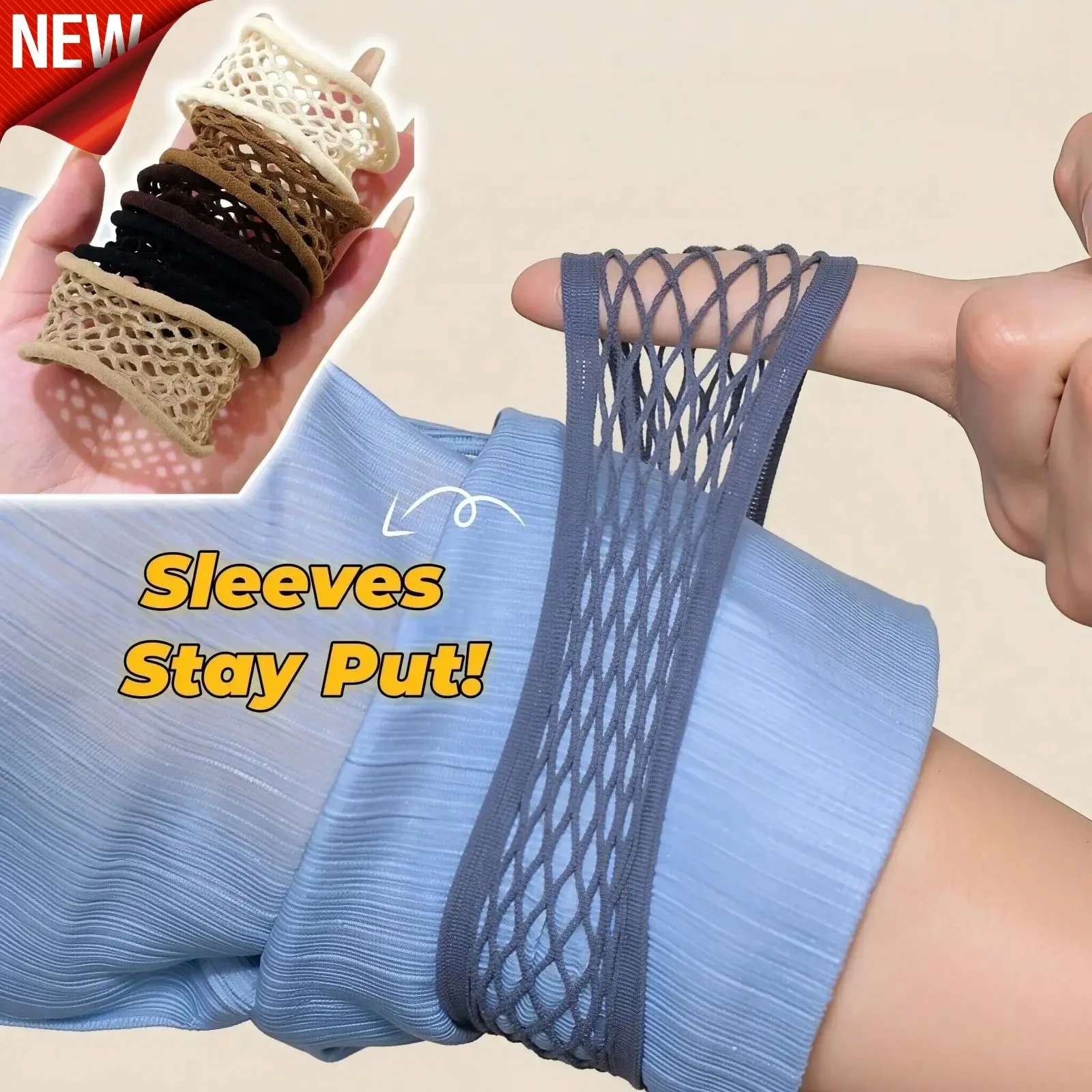 

6pcs Non-slip Shirt Sleeve Garters | Elastic Unisex Cuff Tightener | Seamless Arm Bands For Suits, Shirts, Hanfu, Adjustable