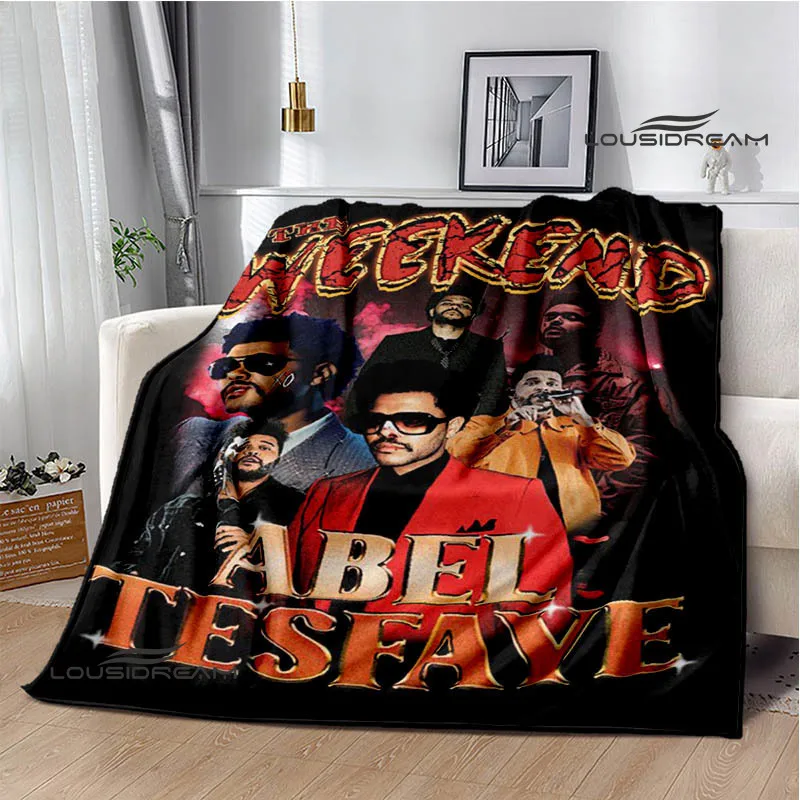 Singer The Weeknd print blankets Flange Warm blanket soft and comfortable home travel bed blanket picnic blankets birthday gift