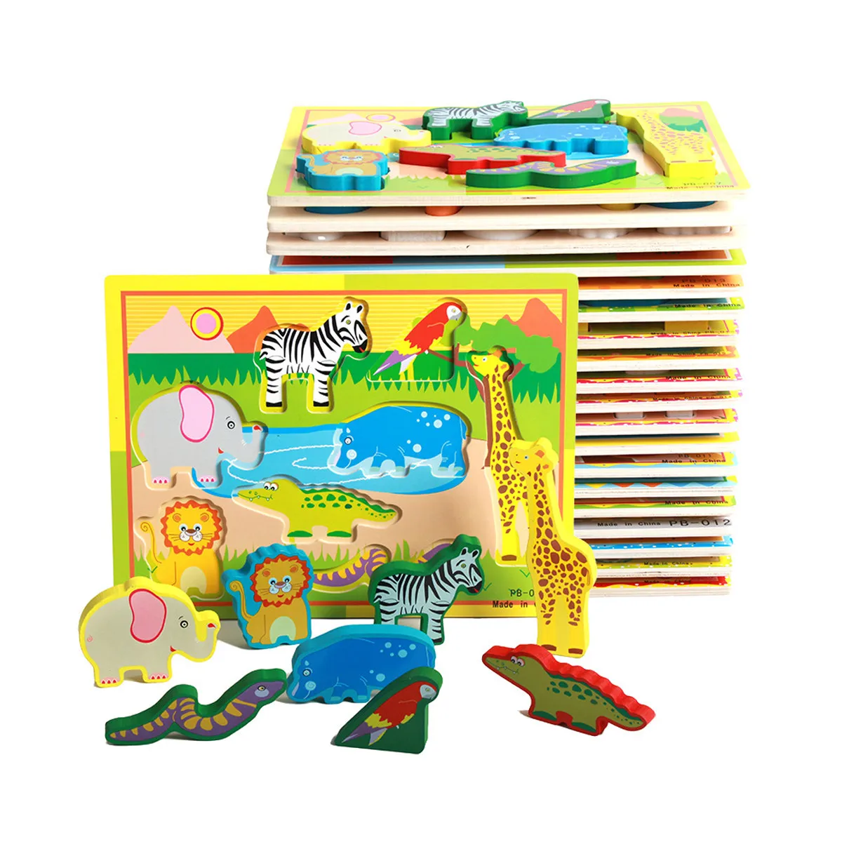 

Водорастворимые пазлы-животные для малышей, развивающая игрушка для распознавания форм, прочные детали