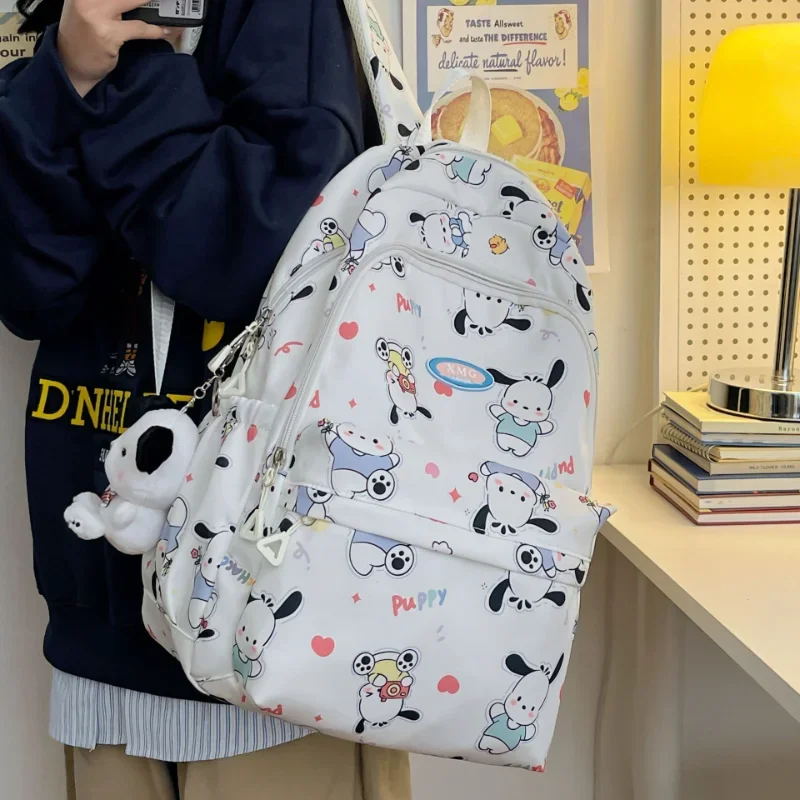 Sanurgente-Cartable pour étudiants Hello Kitty, Melody, Cartoon mignon, Sac à dos grande capacité, Imperméable, observateur, Diversifier, Face Dog, Nouveau