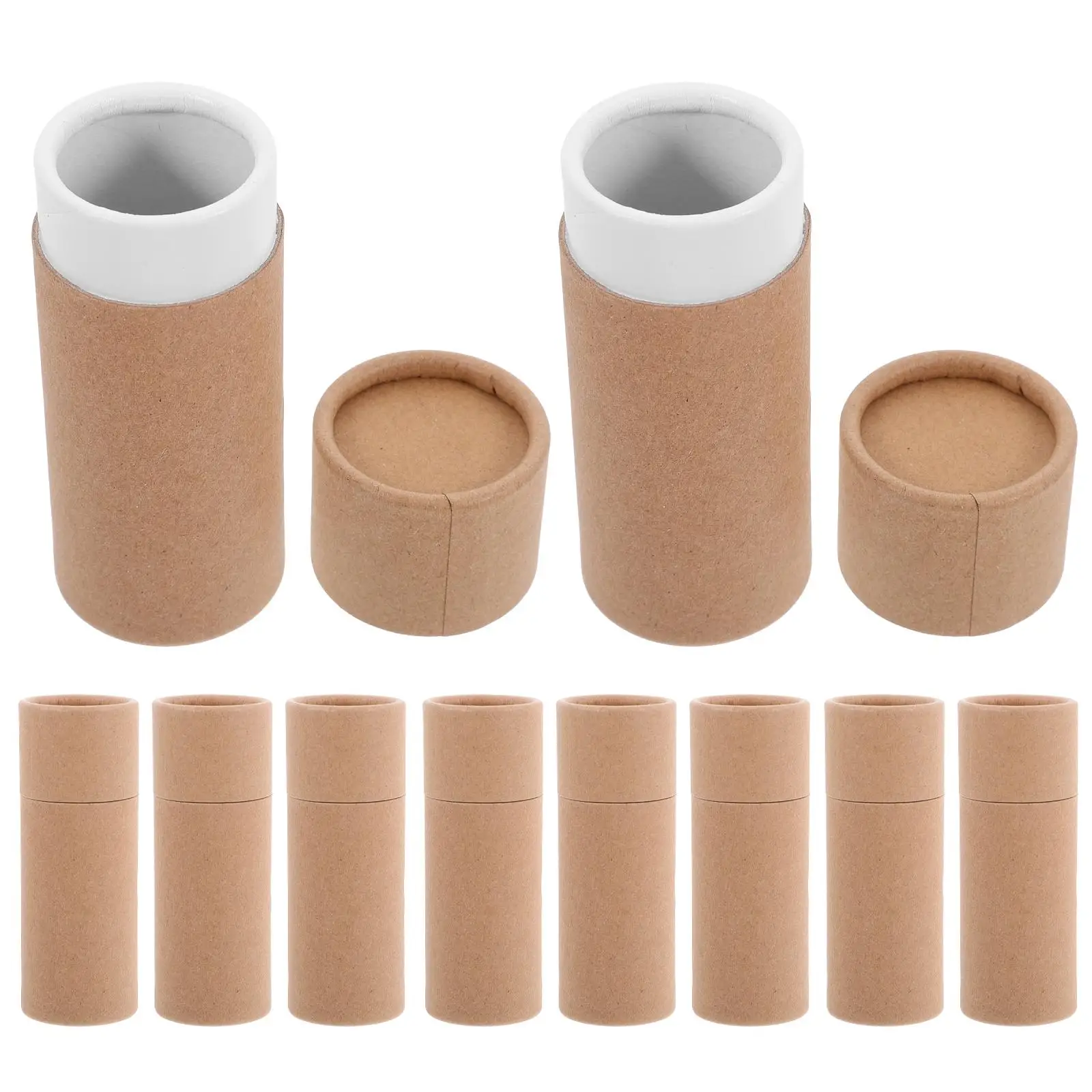 10PCS Paper Gift Boxes Packaging Tubes Storage Containers for Tea Coffee Crafts Round Candles Aromatherapy Travel Business
