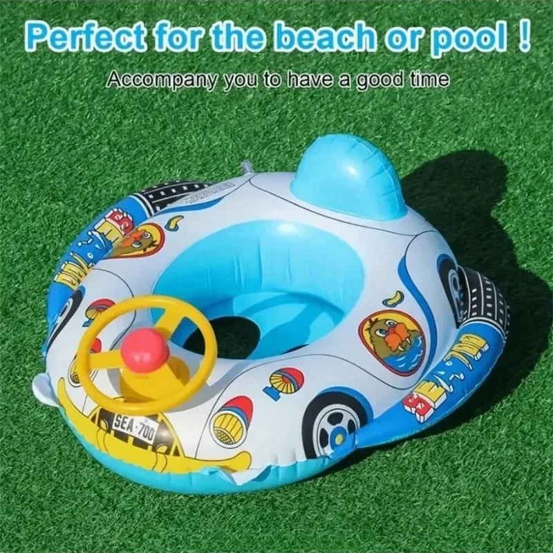 Baby Water Toys Indoor Outdoor Pool Inflatable Float Seat Boat Cartoon Car Swimming Ring Floating Chair Inflatable Model