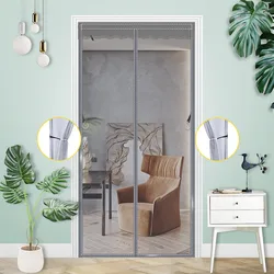 1 Set Anti-Mosquito Magnetic Window Door Curtain Net Automatic Fiberglass Mesh Curtain Summer Anti Bug Kitchen Sticker Curtain