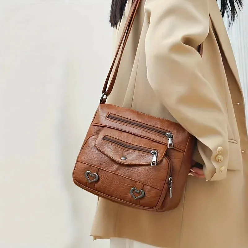 brown leather bag