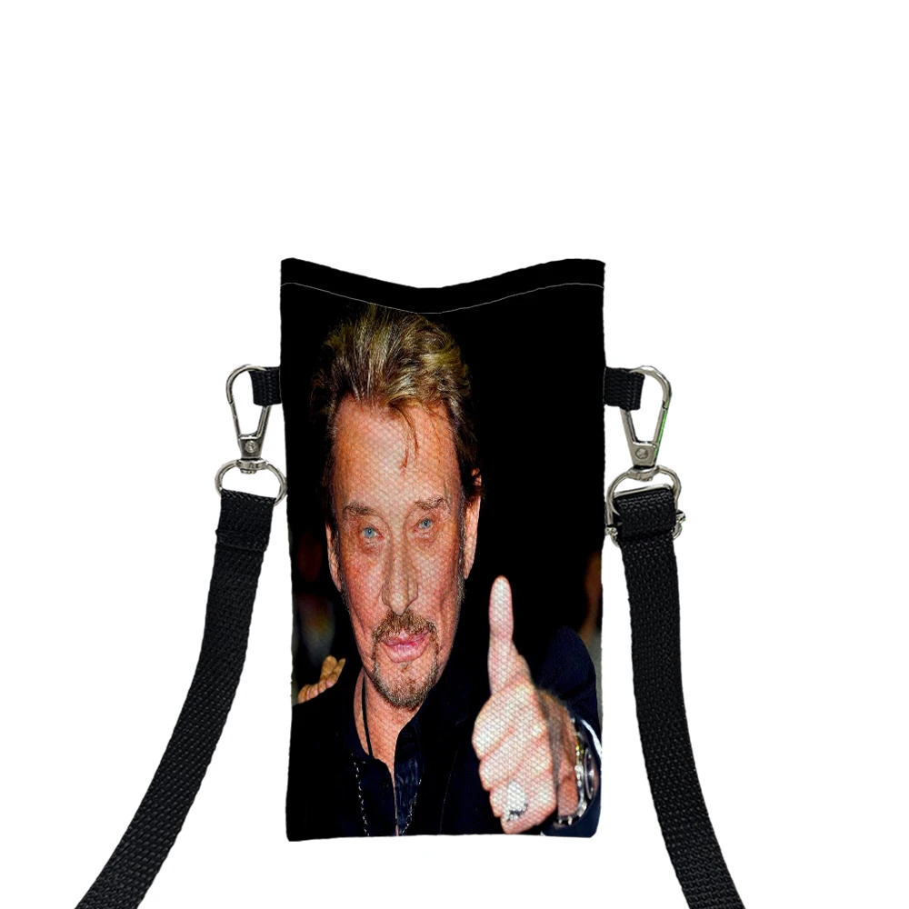 Johnny Hallyday Handytasche mit Umhängeband, exquisiter Musterdruck, Umhängetasche, Umhängetasche, Handytasche 3.3 – Detail 17