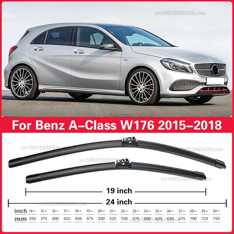 Lâminas de limpador de para-brisa de carro, para mercedes benz classe a w176 2015 2016 2017 2018 a Klasse a160 a200 a180 a45, acessórios
