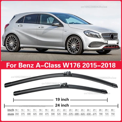 Escobillas de limpiaparabrisas de coche para Mercedes Benz Clase A W176 2015 2016 2017 2018 A Klasse A160 A200 A180 A45 Accesorios