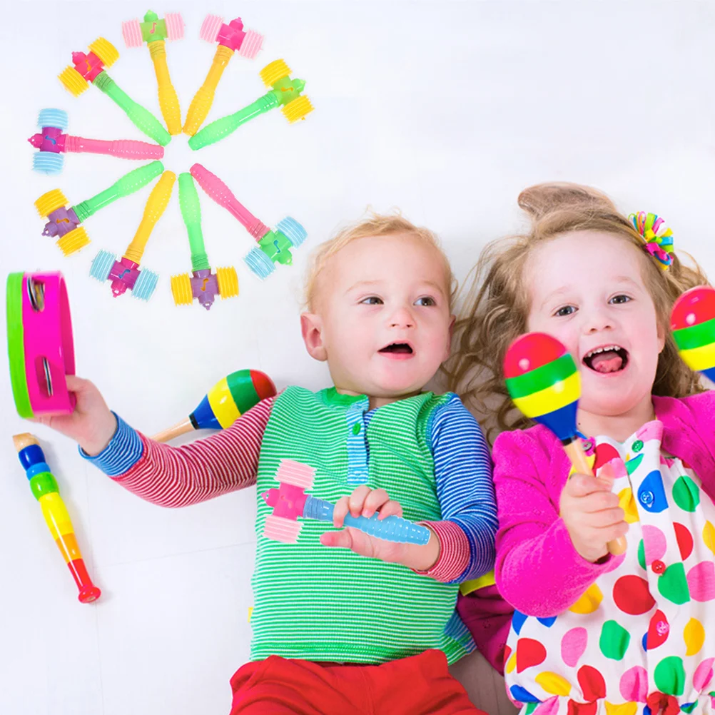 24-teiliges Kinder-Hammer-Set mit Quietschfunktion, kleiner Schlaghammer, Spielzeug für Kinder, Outdoor-Partys, Pool, Baby, Kunststoff, Geräuschspiel