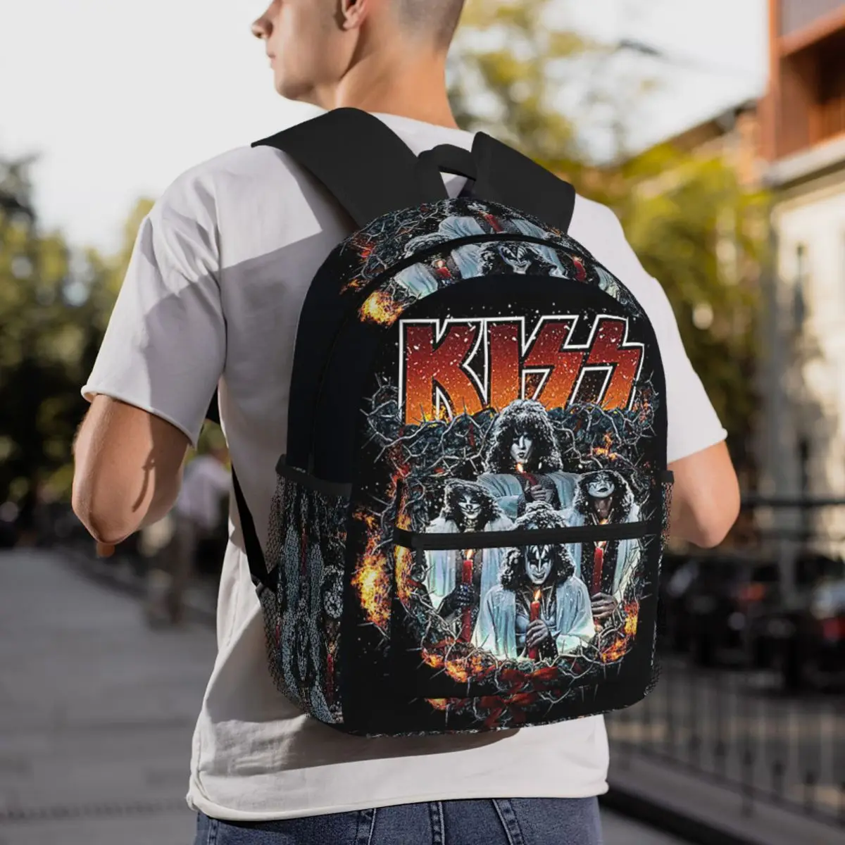 Kiss Rock Metal Band 6 Backpack Student BookBag Kids School Bag Computer Shoulder Bags for Men Women
