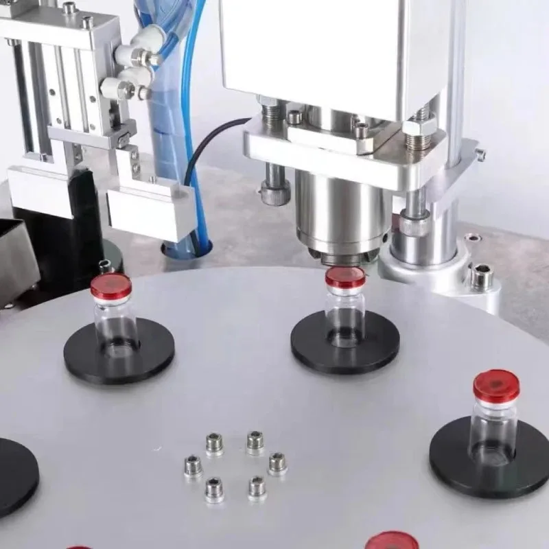 Pneumatic Ampere Bottle Index Plate Capping Machine, Bottle Mouth Edge Capping