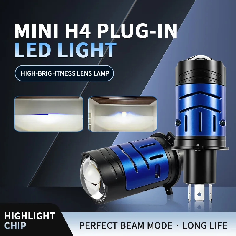 Turbo Fan Cooling High Power Auto & MOTO Lamps, H4/9003/HB2 Canbus LED Headlight Projector Lens, Strong Light Hi/Lo 120W 35000LM