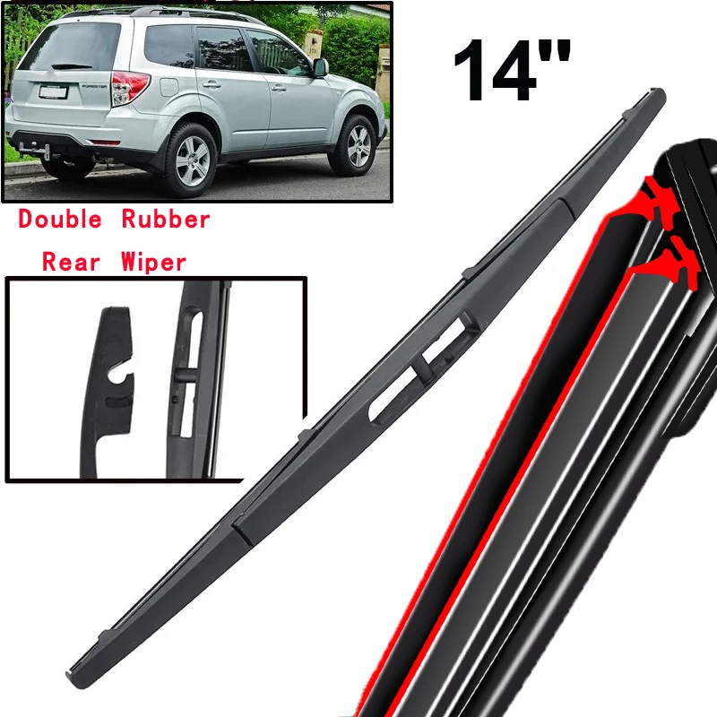 

Car Wiper 14" Rear Wiper Blade For Subaru Forester SH MK3 2008 - 2012 Windshield Windscreen Tailgate Window Car Rain Brush