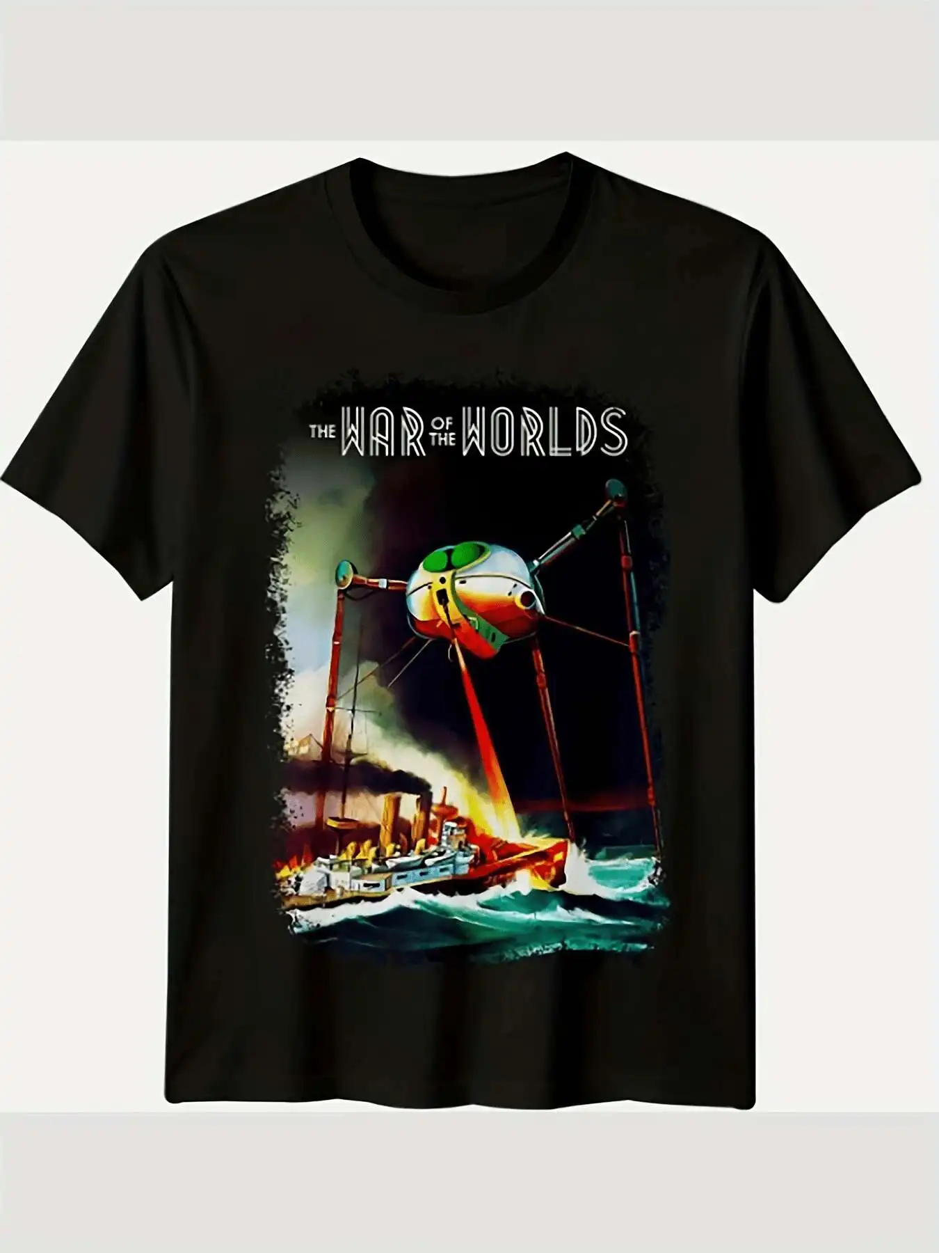 

Alien Mecha Attack T-Shirt - 100% Cotton, Men's Anime/Cosplay Casual Apparel Tee