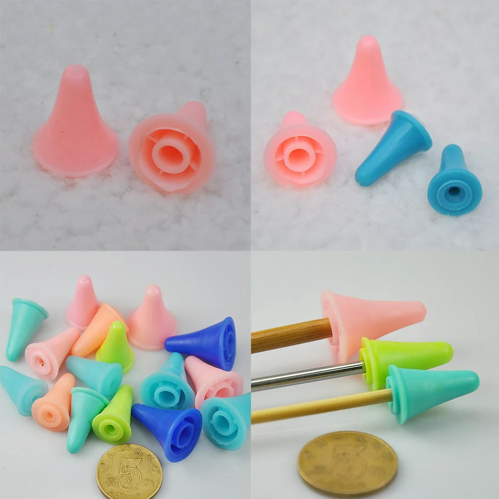 

20Pcs Knitting Tools Needle Protectors Set Large Small Size for Knit Crochet Work Stitch Protector Stopper Essential Accessory