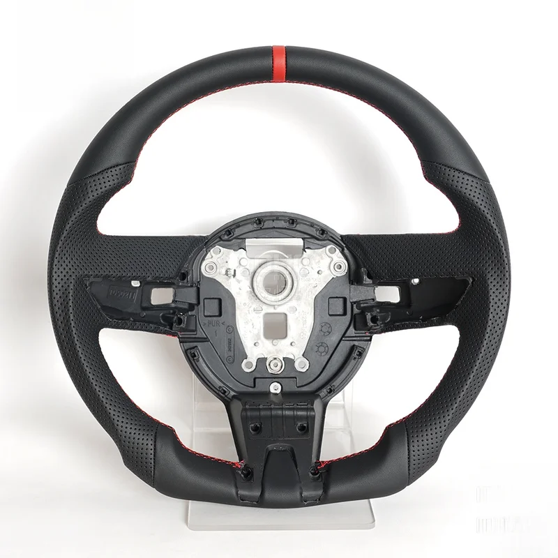 Premium Full Leather Steering Wheel Direct Fit Replacement for Chevrolet Camaro LS LT SS 2010-2011 OE Style Car Interior Parts