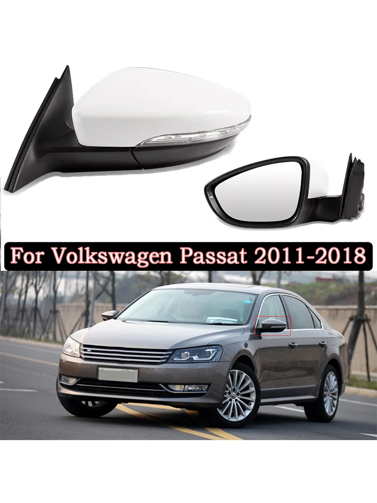 For Volkswagen Passat B8 2011-2018 Rearview Mirror Assembly Side Rearview Mirror Electric Folding + Mirror Heating
