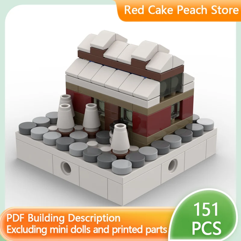 

City Street View Model MOC Building Bricks Winter Village House Modular Technology Children Holiday Gifts Assemble Toys Suit