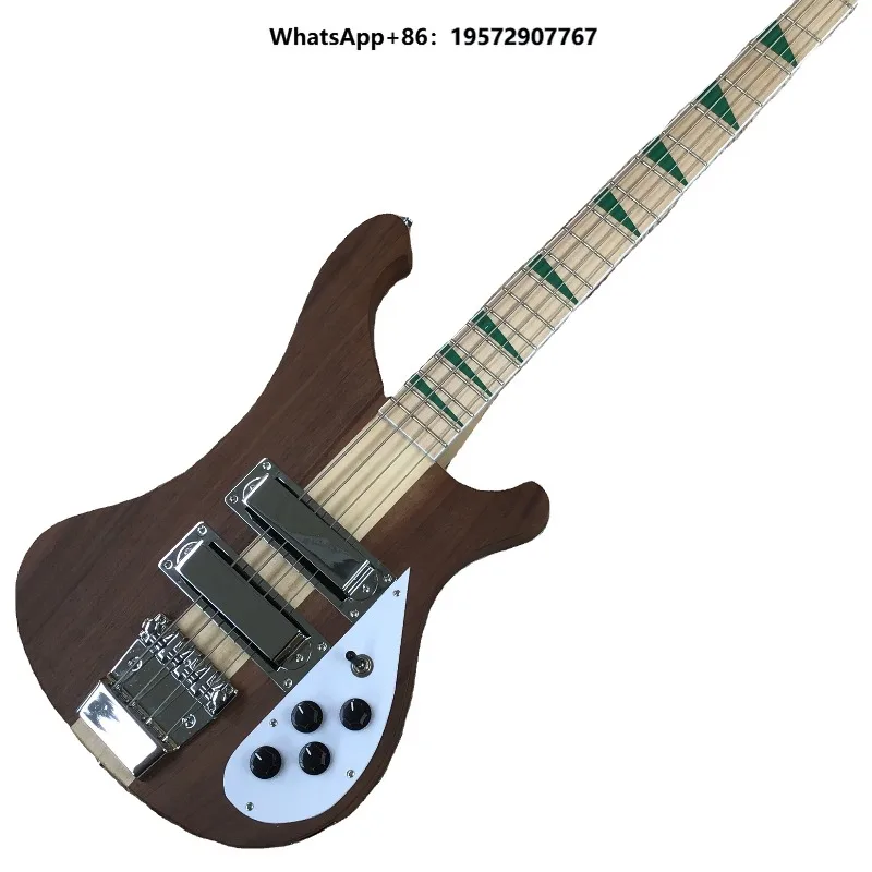 4-String Bass Guitar with Walnut Wood Top Chrome Hardware Ebony Fingerboard