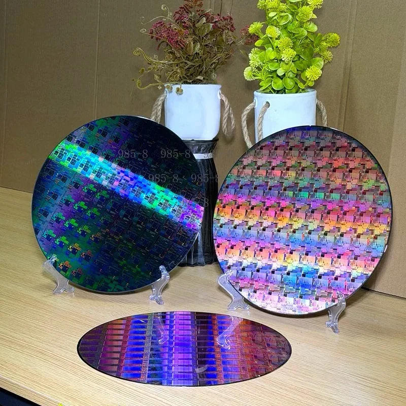 12 Inch Semiconductor Silicon Wafer CPU Wafer Photoetching Circuit Chip Pendulum Piece Science Technology Birthday Gift