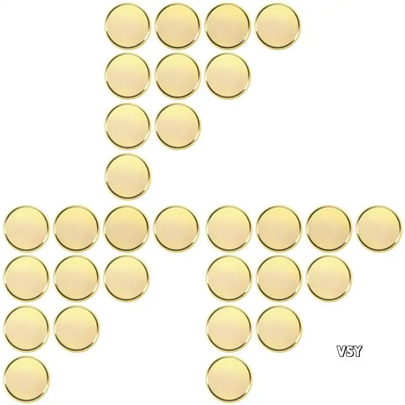 

30Pcs Brass Laser Engraving Blanks Blank Challenge Frosted Coin With Acrylic Protection Box - 40Mm For DIY Crafts