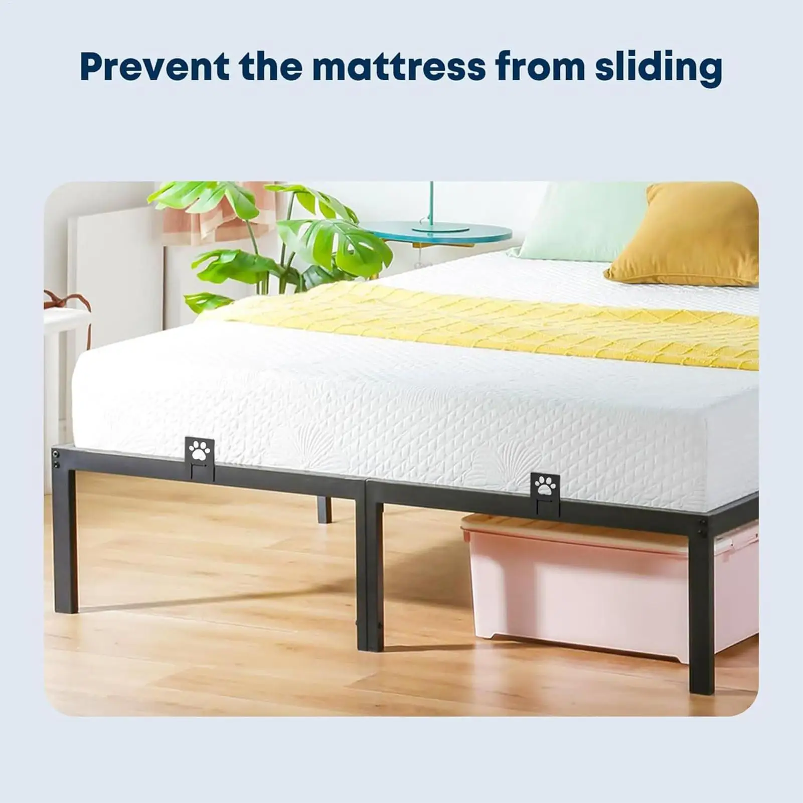 Mattress Holder Mattress Slide Stopper for Metal Frame Cute Paw Gripper Gasket Bedding Accessories Prevent Sliding for Twin Full