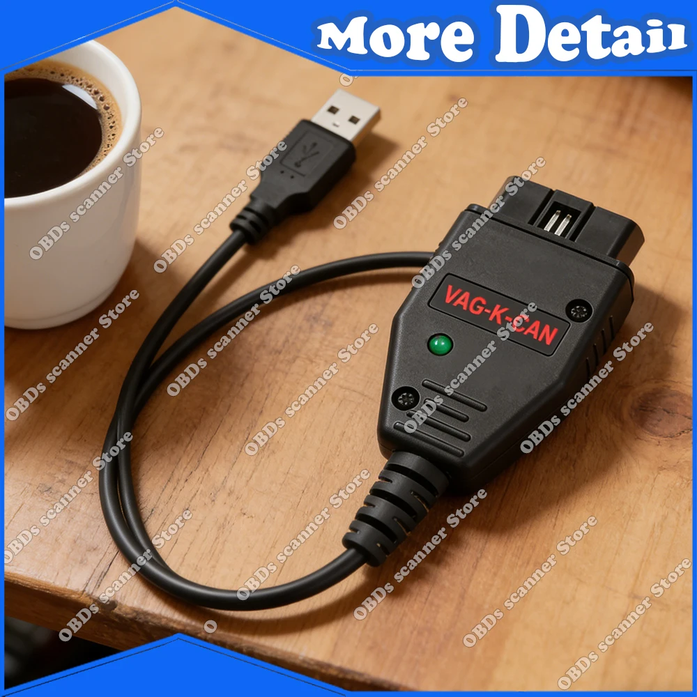VAG K CAN Commander 1.4 FTDI PIC18F25K80 K+CAN 1 4 OBD 2 OBD2 Auto Car Diagnostic Tools Interface COM K-line Cable FT232RL NEW