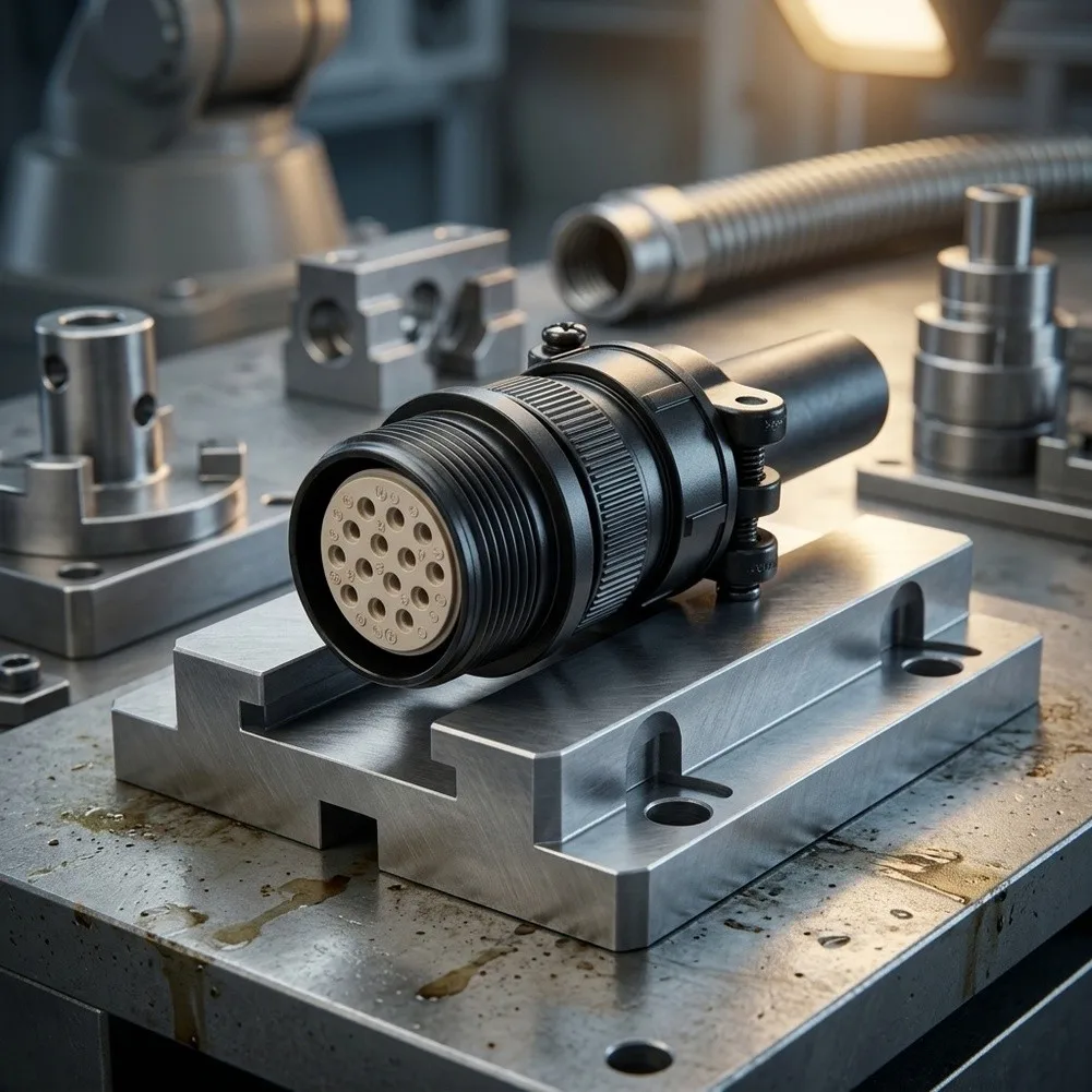 14 Pin Industrial Aviation Connector for Power and Data Integration in Automated Production Lines and Control Cabinets