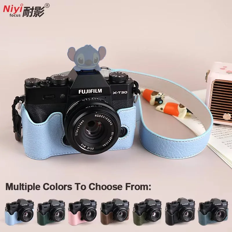 Half Case Camera Protective Case Leather Retro Fashion for Fujifilm Camera Body Cover X-T10/X-T20/X-T30/X-T30II III Accessories
