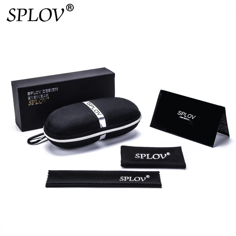 SPLOV Prescription Sunglasses Men's Professional Customized Polarized Lenses Frameless Design Myopia Glasses Driving Glasses