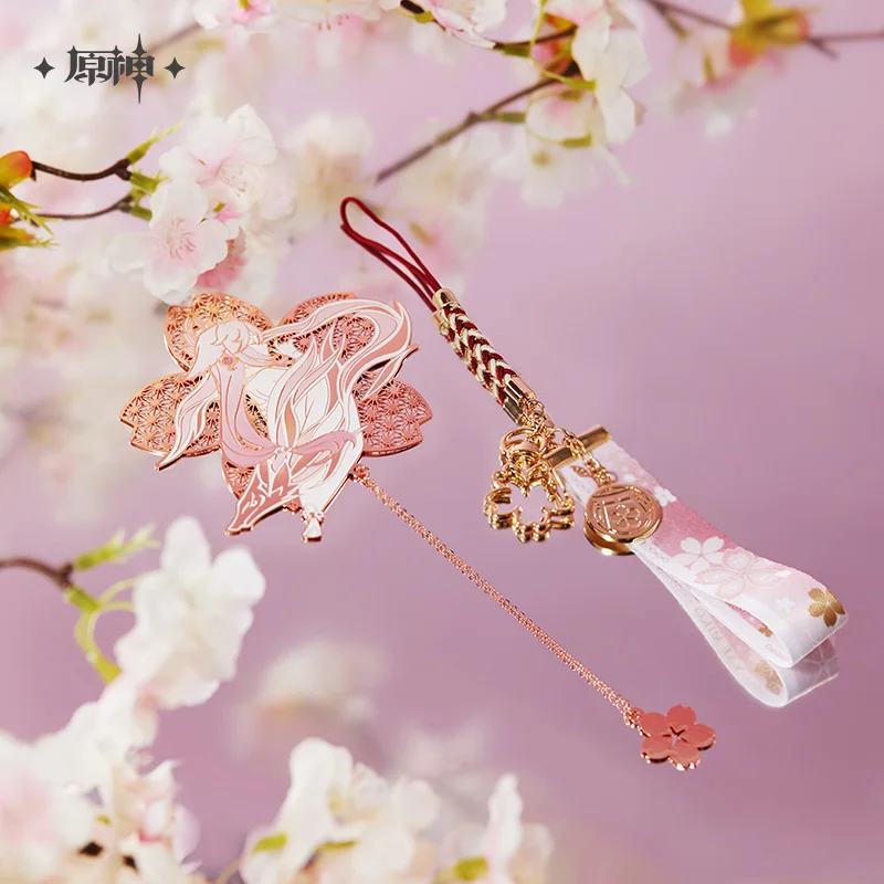 

Sunsyea Genshin Impact Merch официальный miHoYo Оригинальный автоéntico Yae Miko серии temática llavero marcapáginas de Металлический брелок для ключей