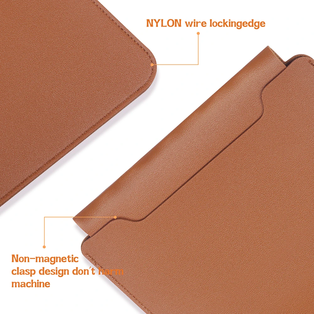 حقيبة كمبيوتر محمول، 13/13.3/14/15/15.4/15.6/16 بوصة، لوحة ماوس للكمبيوتر المحمول، حقيبة مثانة من جلد البولي يوريثان، ملحقات حقيبة الكمبيوتر