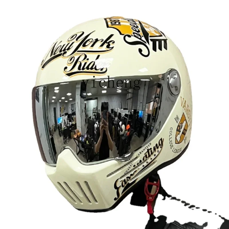 

Xl Helmet Motorcycle Men's and Women's Motorcycle Full Face Helmet Cruise Spirit Knight Four Seasons