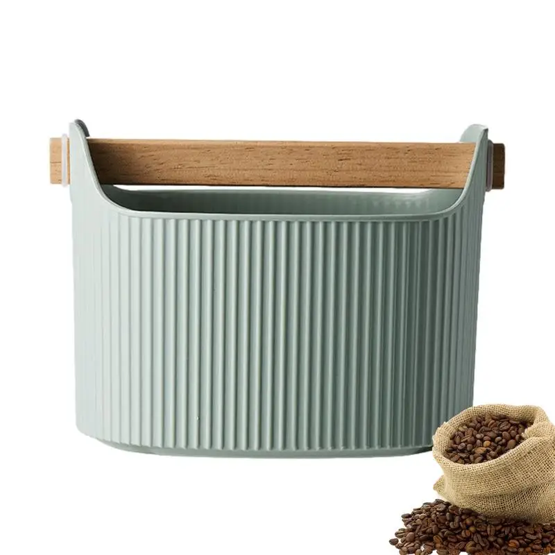 Coffee Puck Knock Box Espresso Dump Bin Removable Espresso Bucket 1300ml Non-slip Knock Box Coffee Ground Dump Bin Espresso