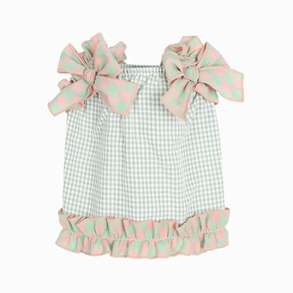 

Pet Supplies Cute Pet Plaid Lace Vest Fashion Soft Dog Clothes Breathable Pet Summer Princess Skirt for Puppy Kittens