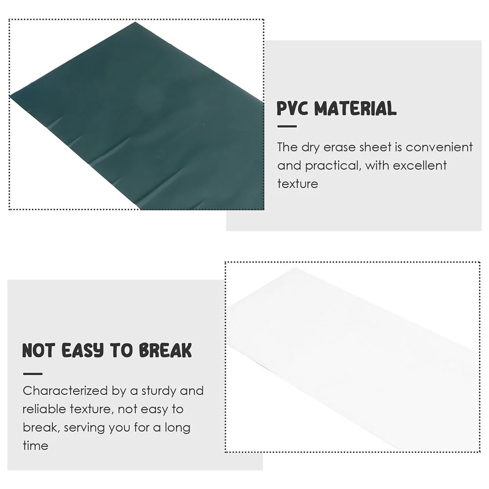 

2 Pcs Drawing Board Blackboard Stickers Office White for Outdoor Chalk Pvc Magnetic Whiteboard Strips Chalkboard