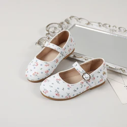 AS New Kids Shoes Baby Girls Princess Shoes Children Flower Brand Flats Toddler Dance Leather Shoes Infant Party Shoes Mary Jane